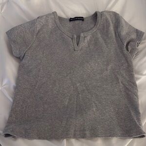 Gray Short Sleeve Top